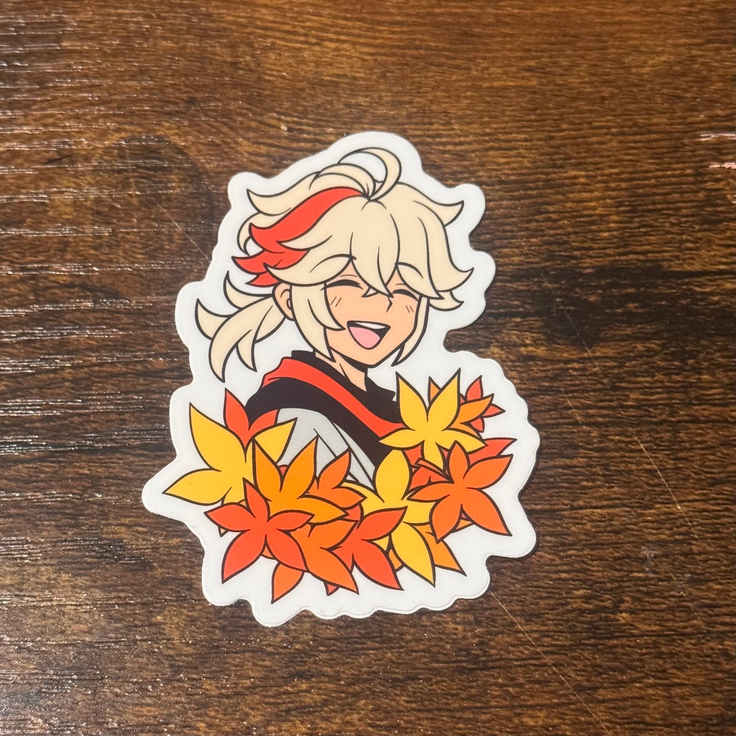 Kazuha Maple Leaves Vinyl Sticker