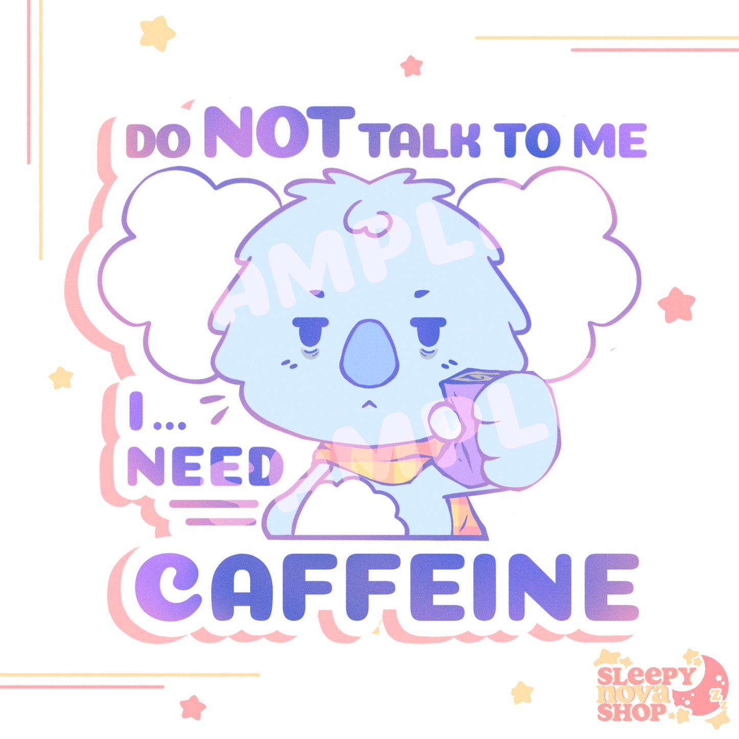Need Caffeine~ Koka's Silly Stickers