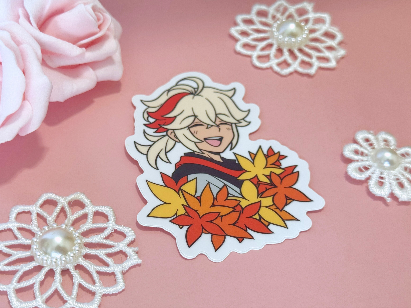 Kazuha Maple Leaves Vinyl Sticker