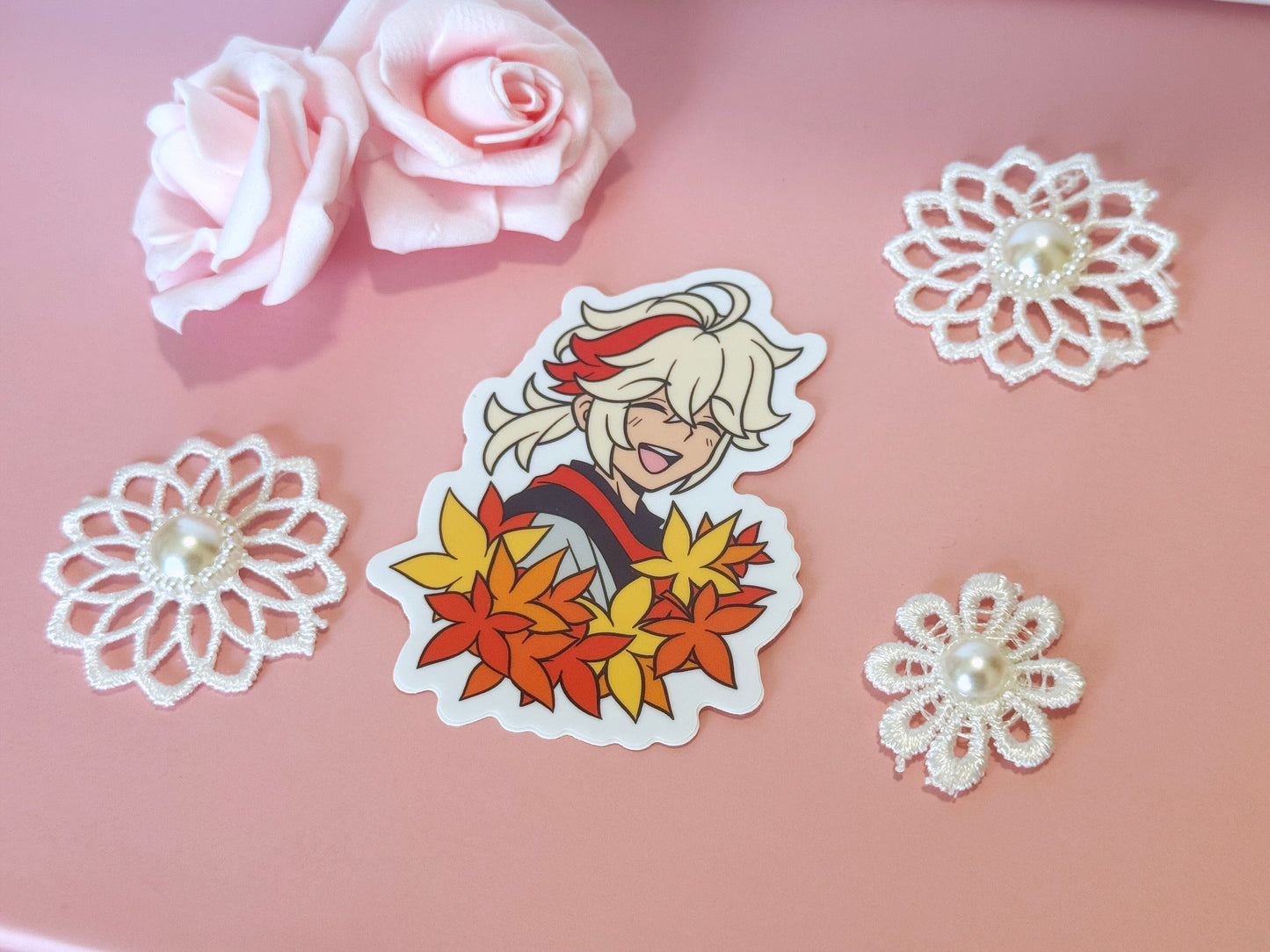 Kazuha Maple Leaves Vinyl Sticker