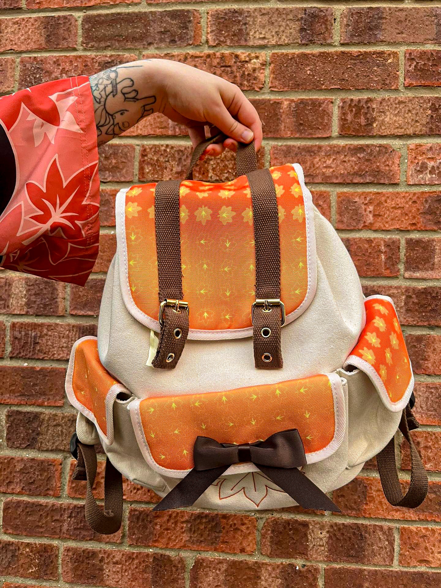Kazuha-Inspired Maple Leaf Backpack