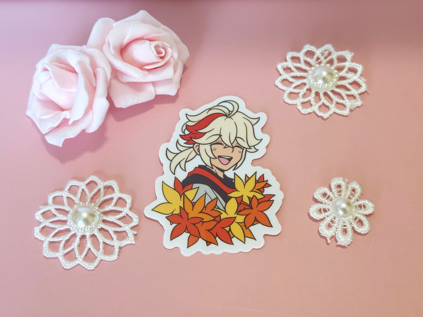 Kazuha Maple Leaves Vinyl Sticker