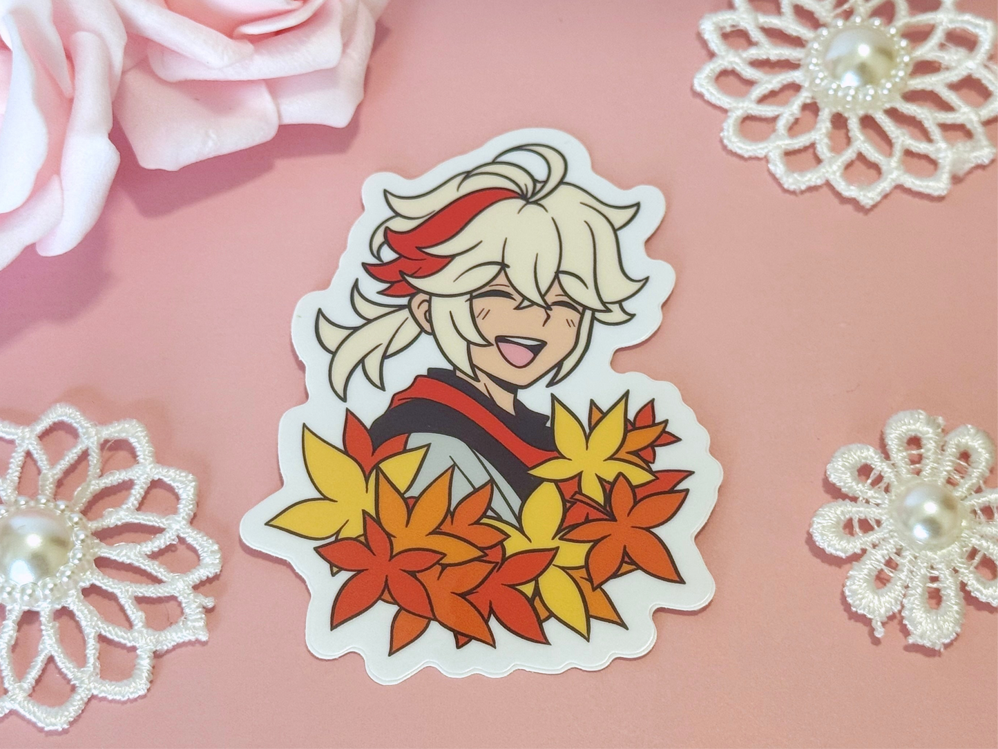 Kazuha Maple Leaves Vinyl Sticker