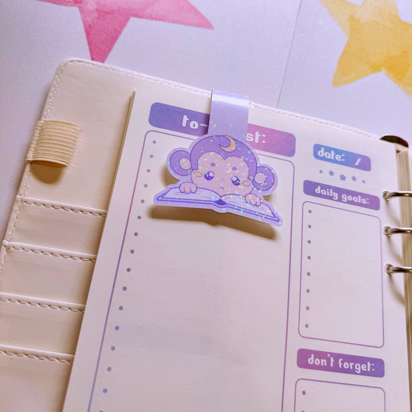 Sleepy Cosmos Magnetic Bookmarks