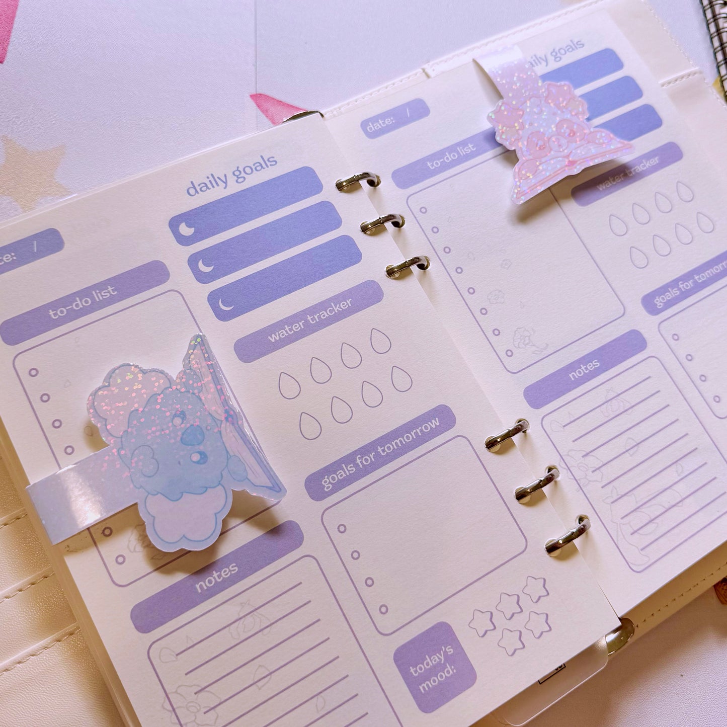 Sleepy Cosmos Magnetic Bookmarks