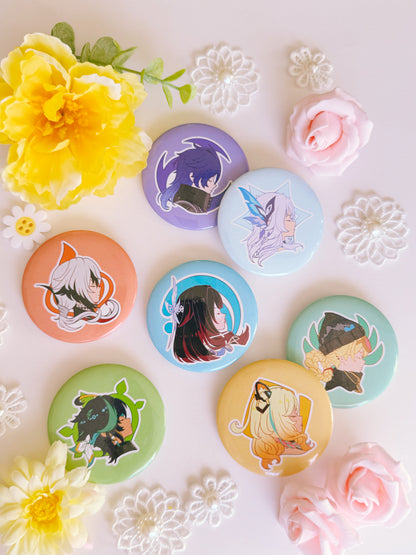 Genshin Visions Button Pins