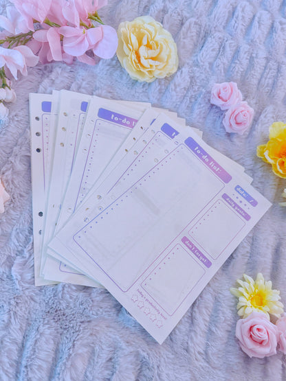 Special Daily Planner Refills: To Do Lists