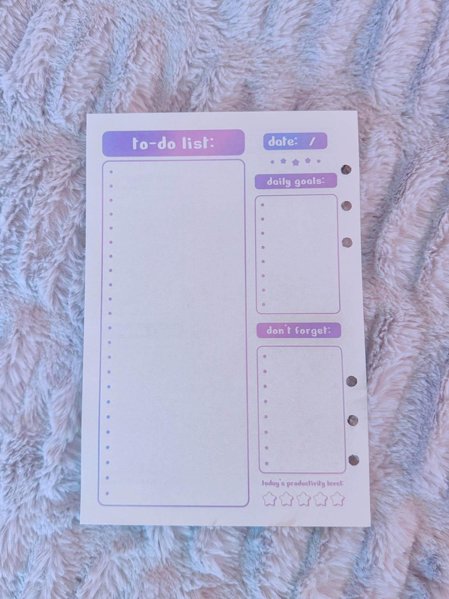 Special Daily Planner Refills: To Do Lists